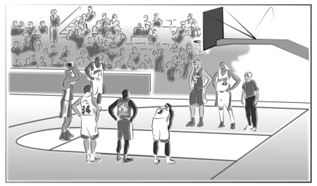 a basketball court