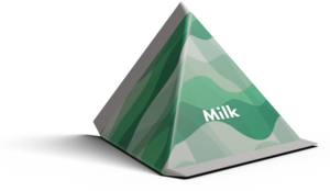 a milk carton in the form of a regular tetrahedron